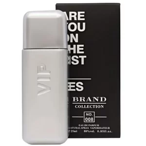Perfume Masculino Brand Collection 25ml N° 008 INSPIRAÇÃO 212 VIP MEN