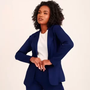 Blazer de luxo Lady Griffe Azul Marinho