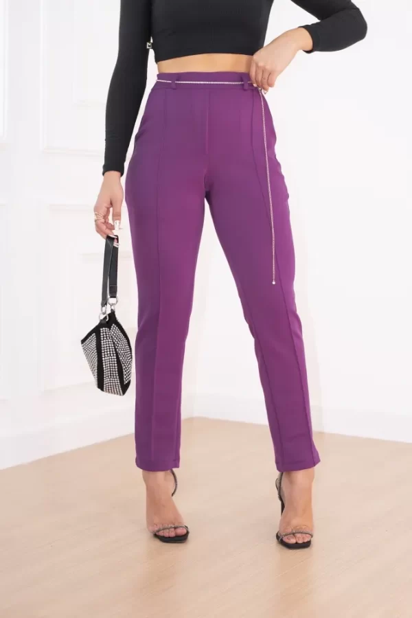 Calça de luxo Lady Griffe Roxo