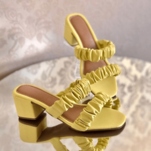 Tamanco Salto Bloco Franzidinho Lemon