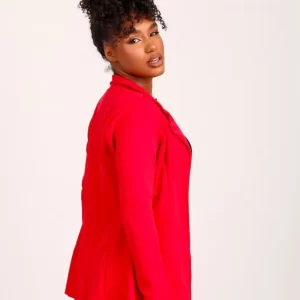 Blazer de luxo Lady Griffe Vermelho